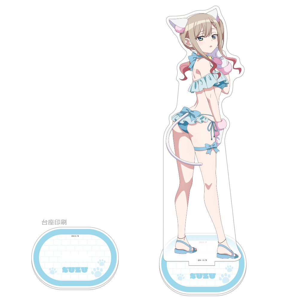[ばっどがーる]描き下ろし特大アクリルスタンド(涼風涼/アニマル水着) 图片 2 | AniSmile