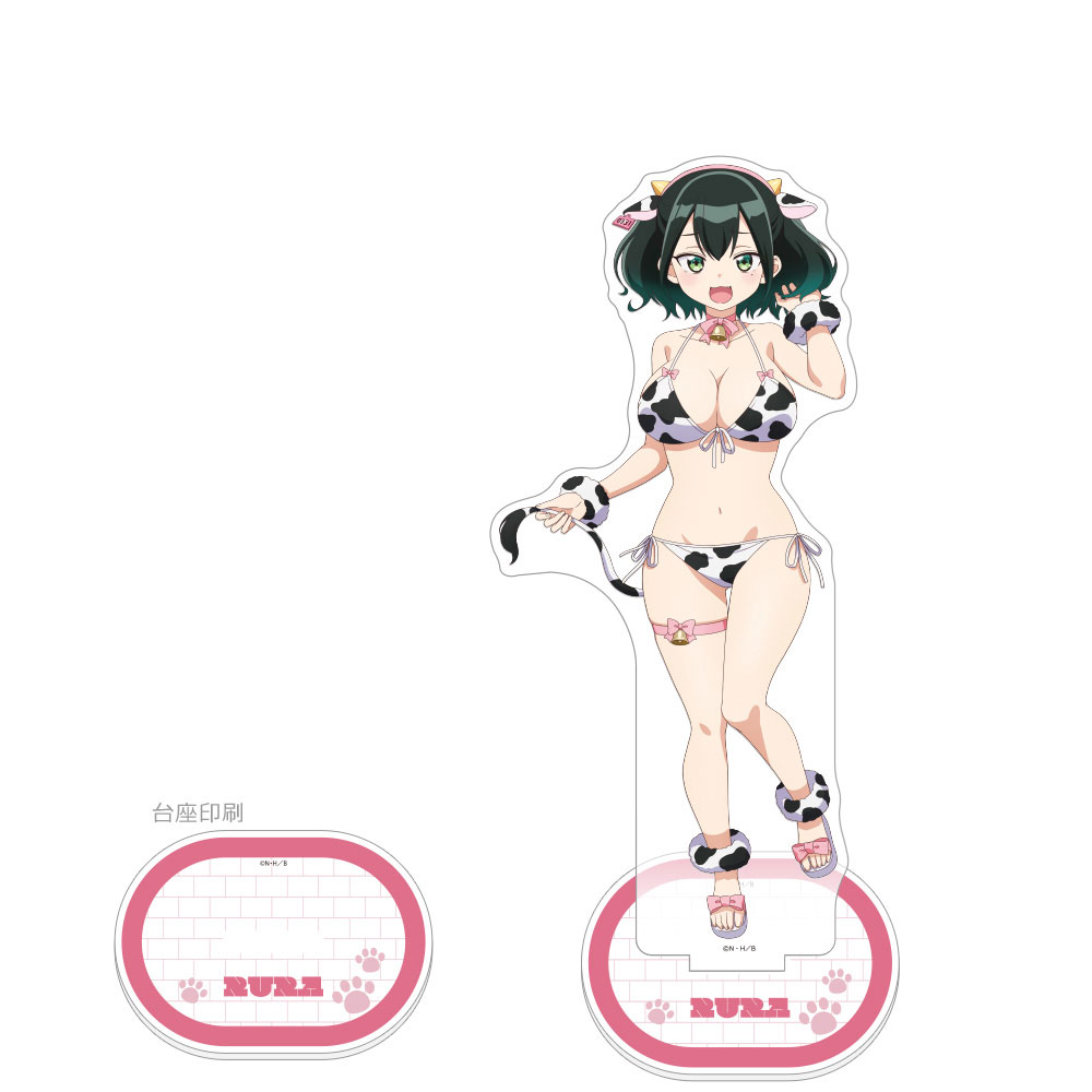 [ばっどがーる]描き下ろし特大アクリルスタンド(瑠璃葉るら/アニマル水着) - AniSmile