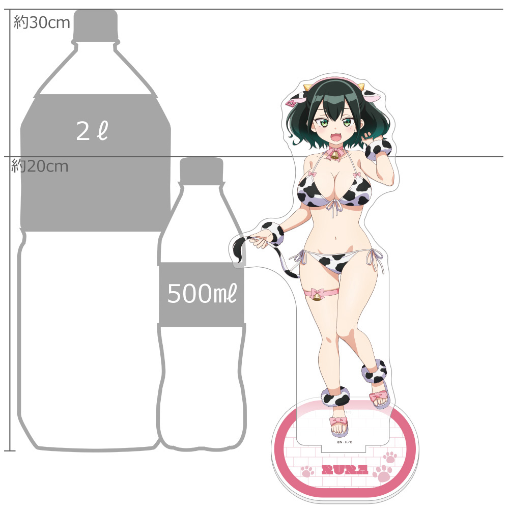 [ばっどがーる]描き下ろし特大アクリルスタンド(瑠璃葉るら/アニマル水着) Image 2 | AniSmile