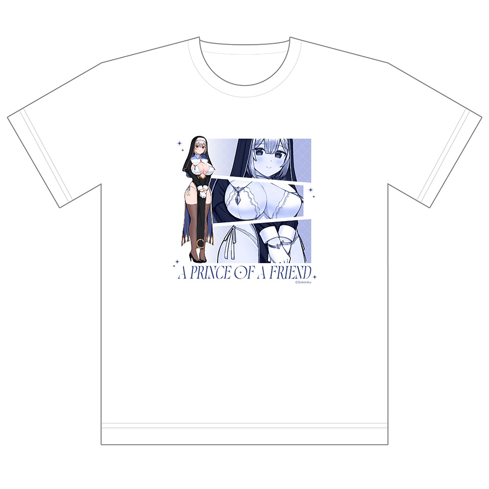 [王子様の友達]描き下ろしTシャツ(藍田美明/シスター) サイズ - AniSmile