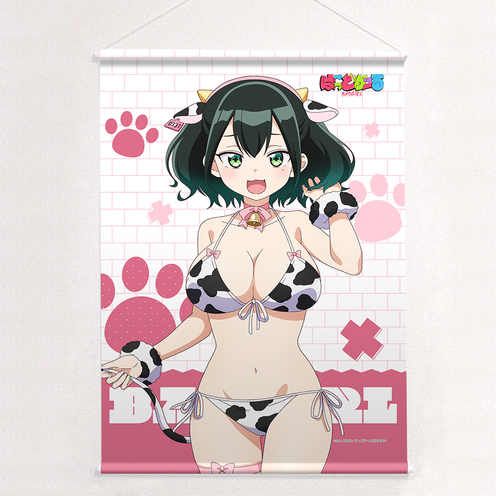 [ばっどがーる]描き下ろしB2タペストリー(瑠璃葉るら/アニマル水着)Wスエード 图片 2 | AniSmile