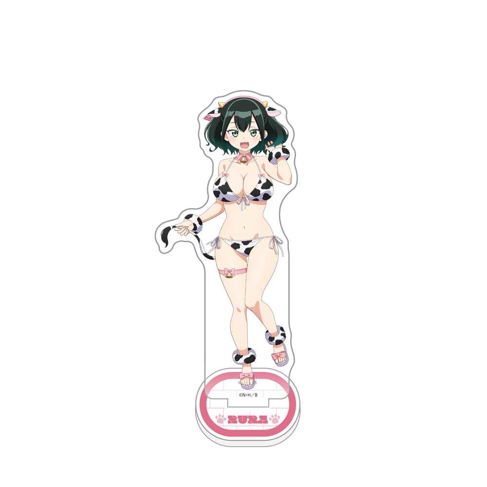 [ばっどがーる]描き下ろしアクリルスタンド(瑠璃葉るら/アニマル水着) Image 2 | AniSmile