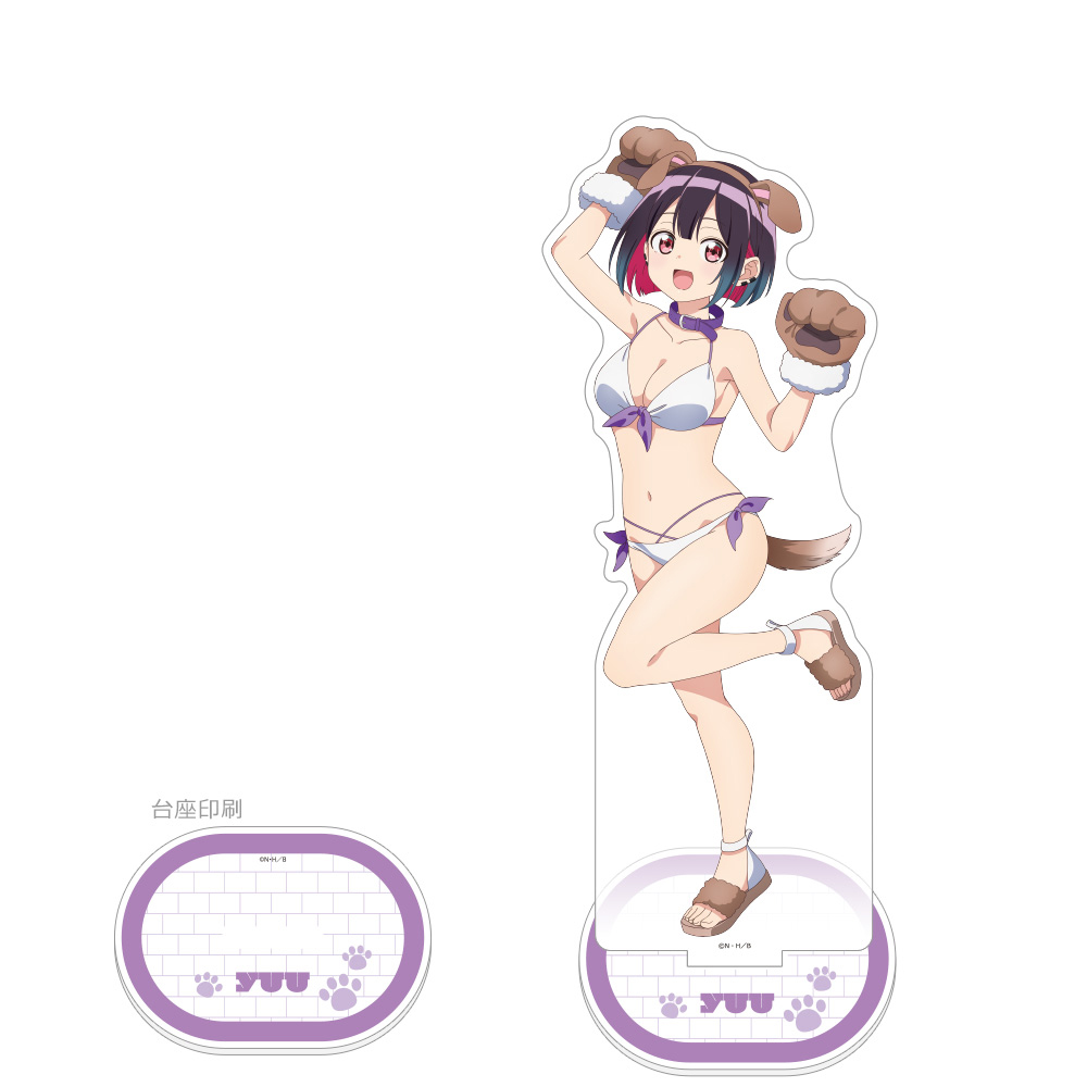 [ばっどがーる]描き下ろし特大アクリルスタンド(優谷優/アニマル水着) - AniSmile