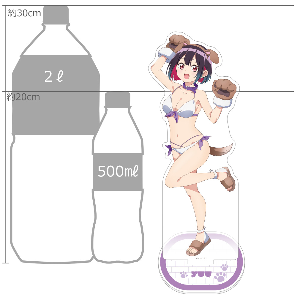 [ばっどがーる]描き下ろし特大アクリルスタンド(優谷優/アニマル水着) 图片 2 | AniSmile