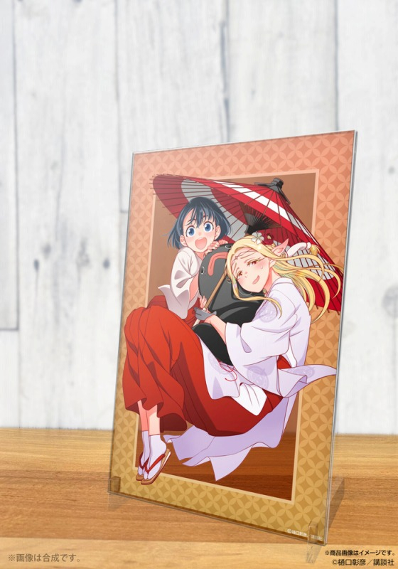 江戸前エルフ 原作版 エルダ&小糸 アクリルアートスタンド 番傘Ver. - official product image | AniSmile