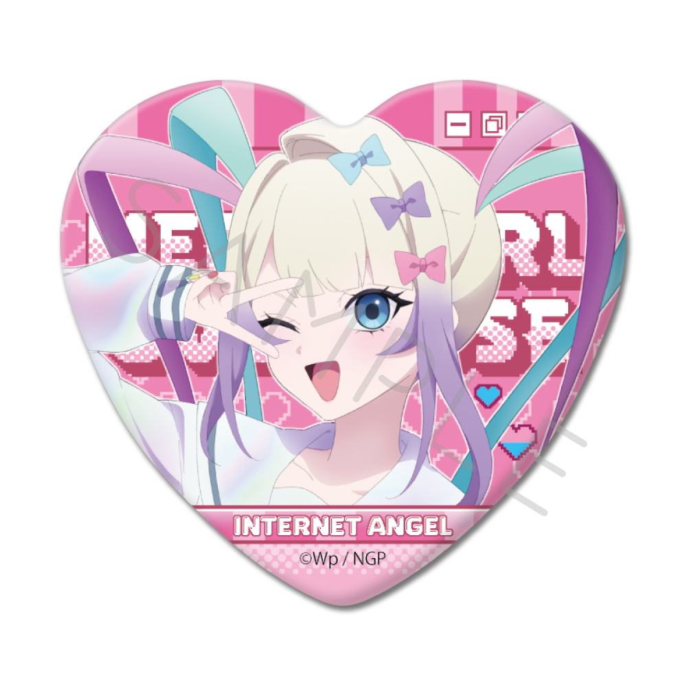 アニメ「NEEDY GIRL OVERDOSE」第2弾 ハート型缶バッジ SA(超てんちゃん) 图片 2 | AniSmile