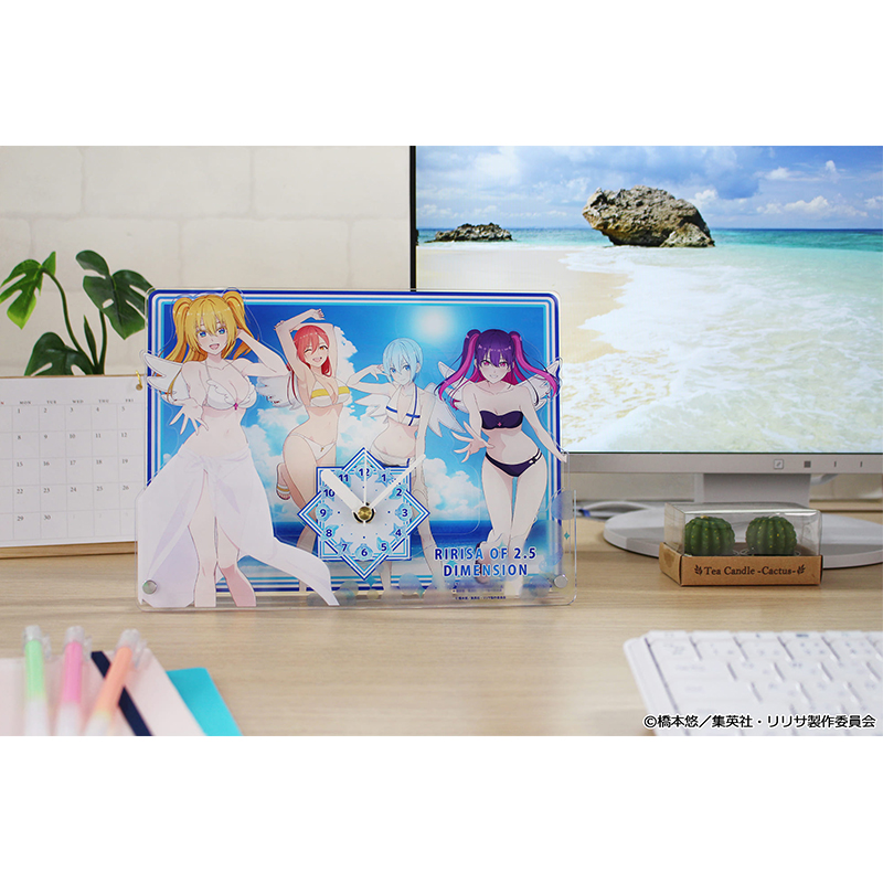 TVアニメ「2.5次元の誘惑」描き下ろし BIGアクリル置時計【水着ver.】 Image 3 | AniSmile