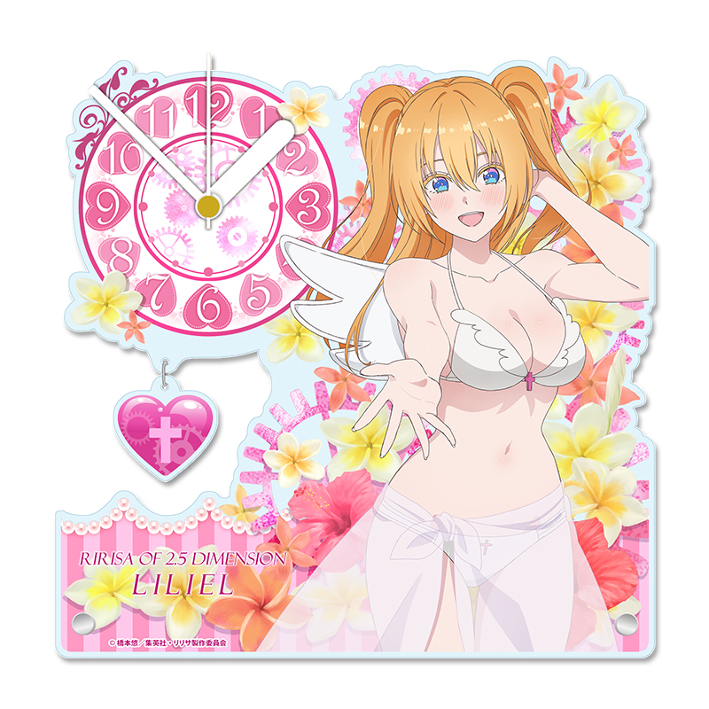 TVアニメ「2.5次元の誘惑」描き下ろし アクリル置時計【リリエル】水着ver. Image 2 | AniSmile