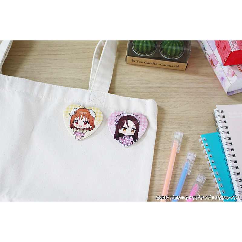 ラブライブ!サンシャイン!! ぷちちょこ トレーディングハート型缶バッジ アニマル衣装 图片 3 | AniSmile