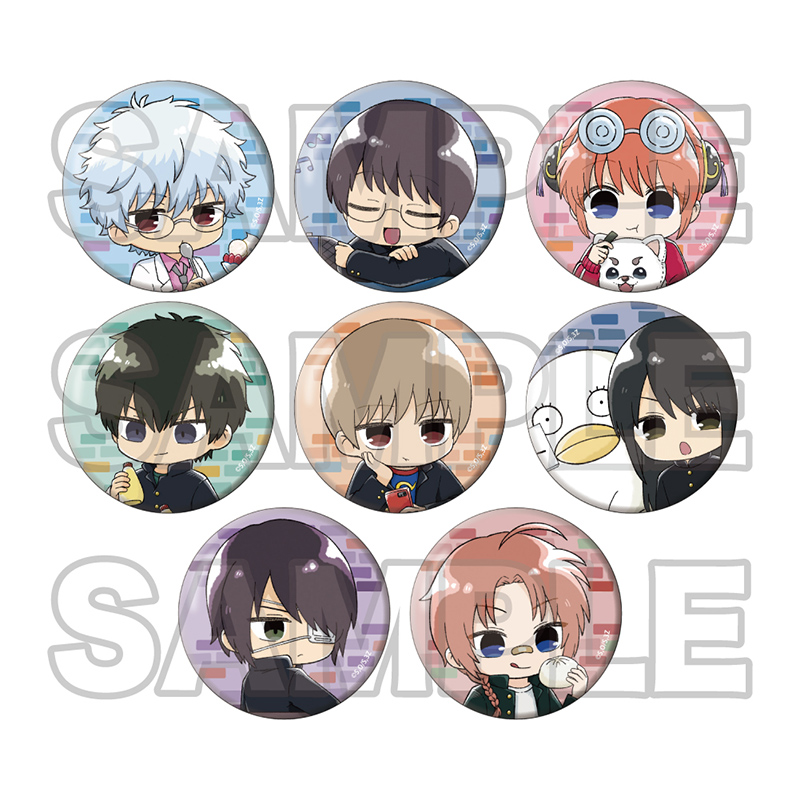 3年Z組銀八先生 ぷち窓 グリッター缶バッジ ※1BOX=8入 - AniSmile