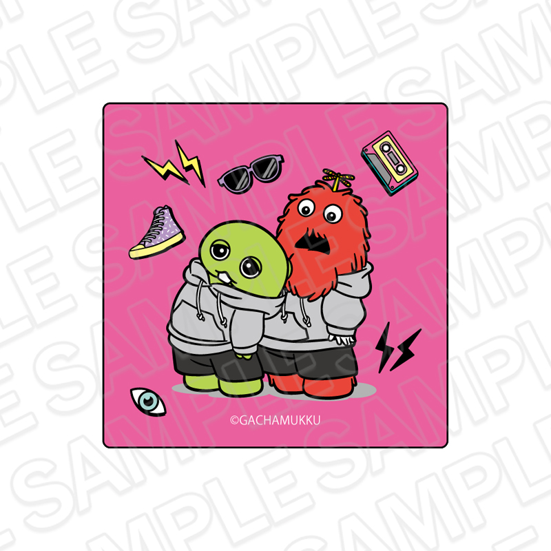 ガチャピン・ムック アクリルマスコット B DANCE ver. - official product image | AniSmile