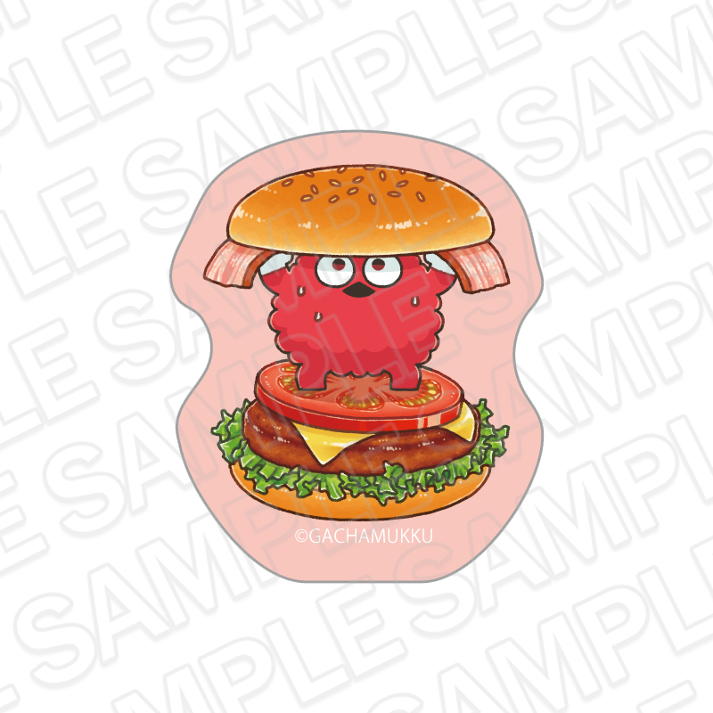 ガチャピン・ムック アクリルステッカー ムック American diner ver. - AniSmile