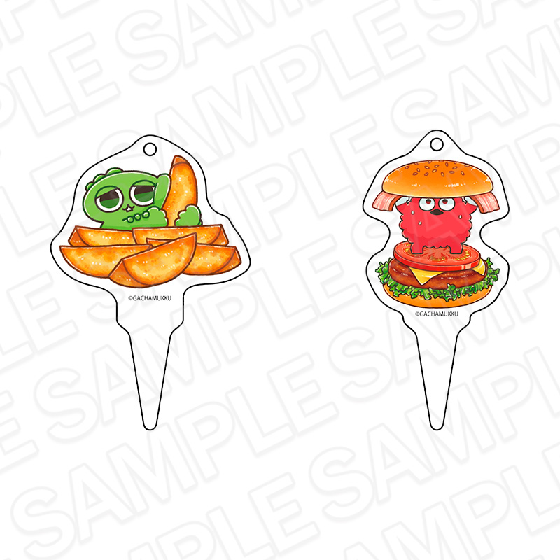 ガチャピン・ムック アクリルピックキーホルダーセット American diner ver. - AniSmile
