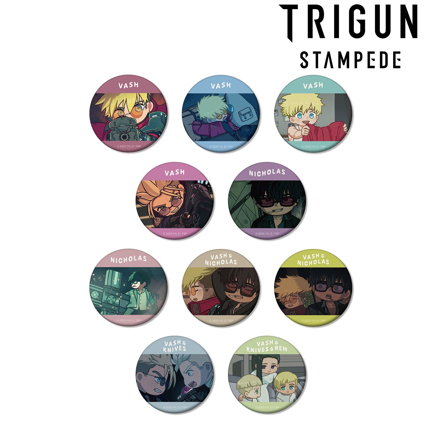 TVアニメ「TRIGUN STAMPEDE」 トレーディング ゆるコマ マット缶バッジ(単位/単品) 图片 2 | AniSmile