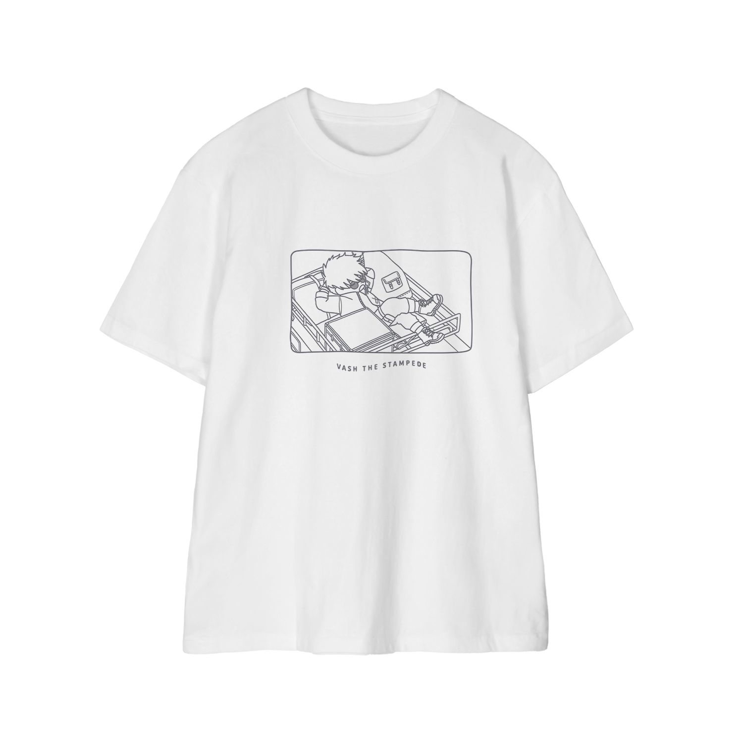 TVアニメ「TRIGUN STAMPEDE」 ヴァッシュ・ザ・スタンピード ゆるコマ Tシャツレディース(サイズ/XL) - AniSmile