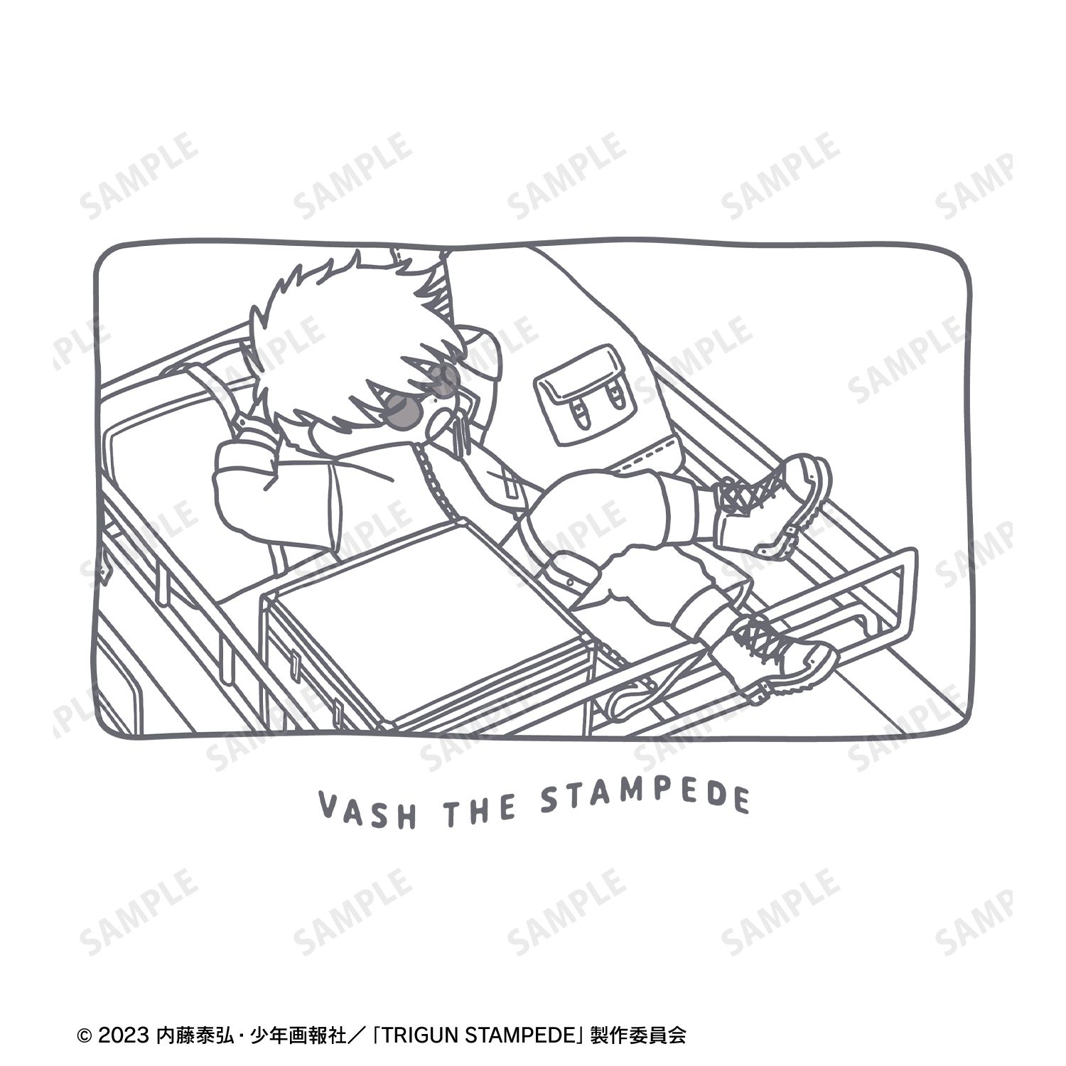 TVアニメ「TRIGUN STAMPEDE」 ヴァッシュ・ザ・スタンピード ゆるコマ Tシャツレディース(サイズ/XXXL) 图片 3 | AniSmile