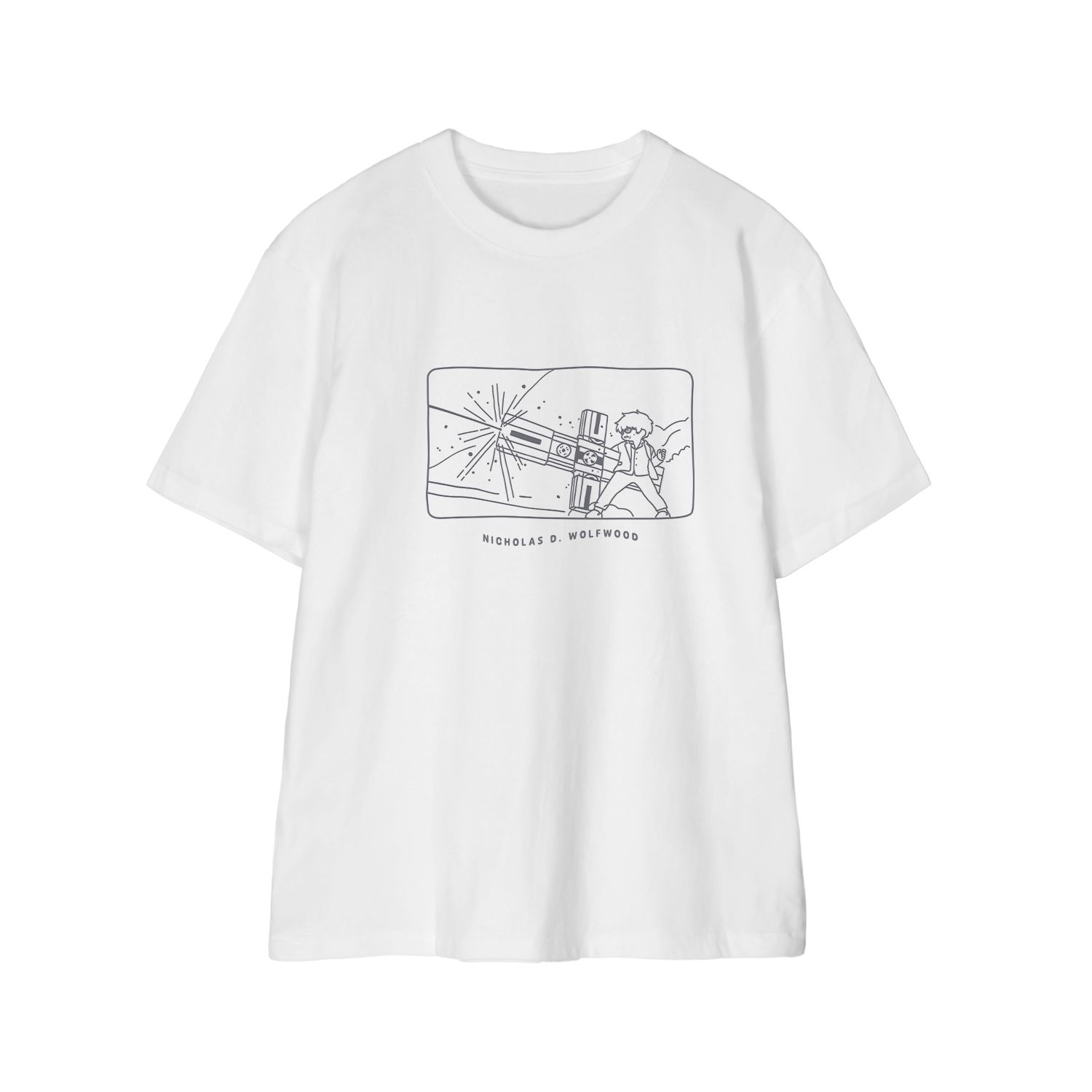 TVアニメ「TRIGUN STAMPEDE」 ニコラス・D・ウルフウッド ゆるコマ Tシャツメンズ(サイズ/XXXL) - AniSmile
