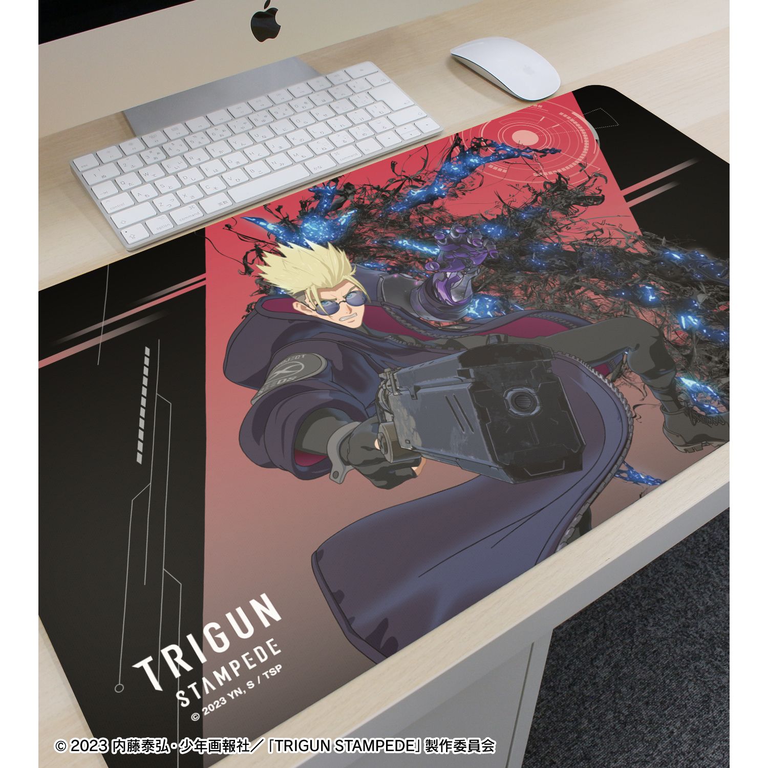 TVアニメ「TRIGUN STAMPEDE」 ヴァッシュ・ザ・スタンピード 放送1周年記念ビジュアルマルチデスクマット 图片 3 | AniSmile