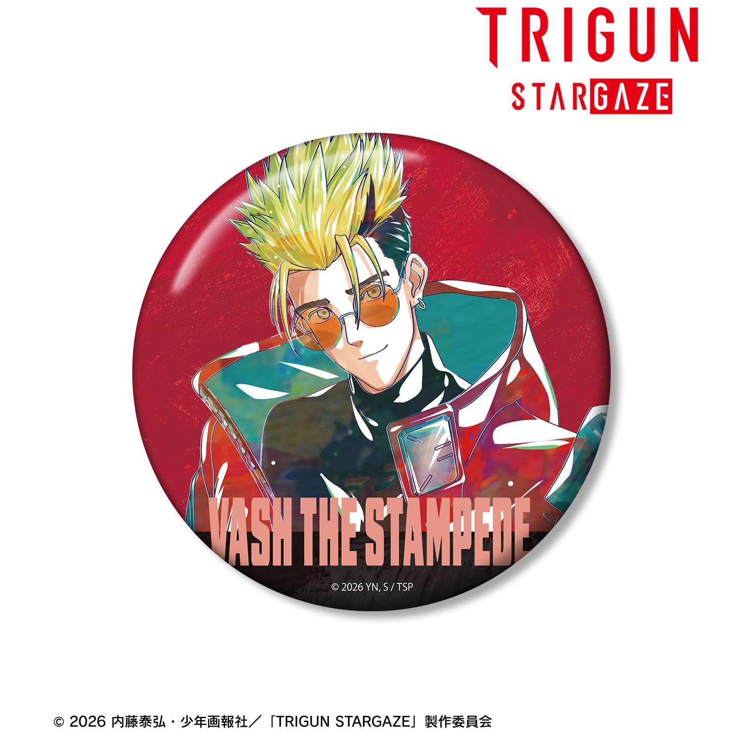 TVアニメ「TRIGUN STARGAZE」 ヴァッシュ・ザ・スタンピード Ani-Art 第3弾 100mm缶バッジ ver.① 图片 2 | AniSmile