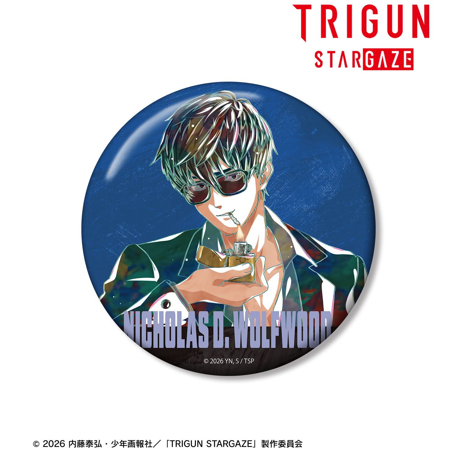 TVアニメ「TRIGUN STARGAZE」 ニコラス・D・ウルフウッド Ani-Art 第3弾 100mm缶バッジ ver.① 图片 2 | AniSmile