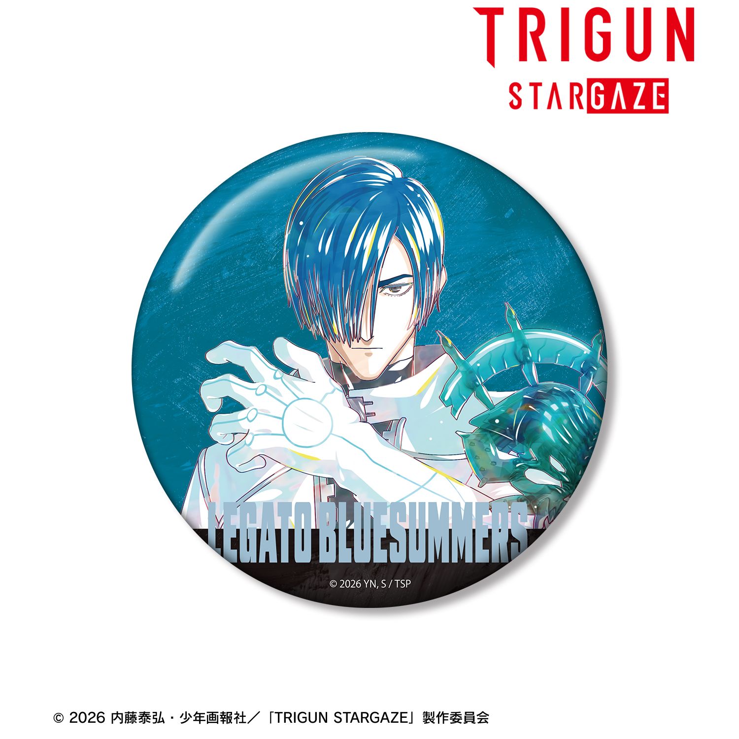 TVアニメ「TRIGUN STARGAZE」 レガート・ブルーサマーズ Ani-Art 第3弾 100mm缶バッジ 图片 2 | AniSmile