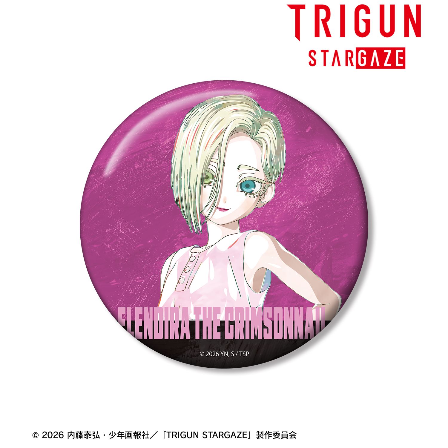 TVアニメ「TRIGUN STARGAZE」 エレンディラ・ザ・クリムゾンネイル Ani-Art 第3弾 100mm缶バッジ 图片 2 | AniSmile