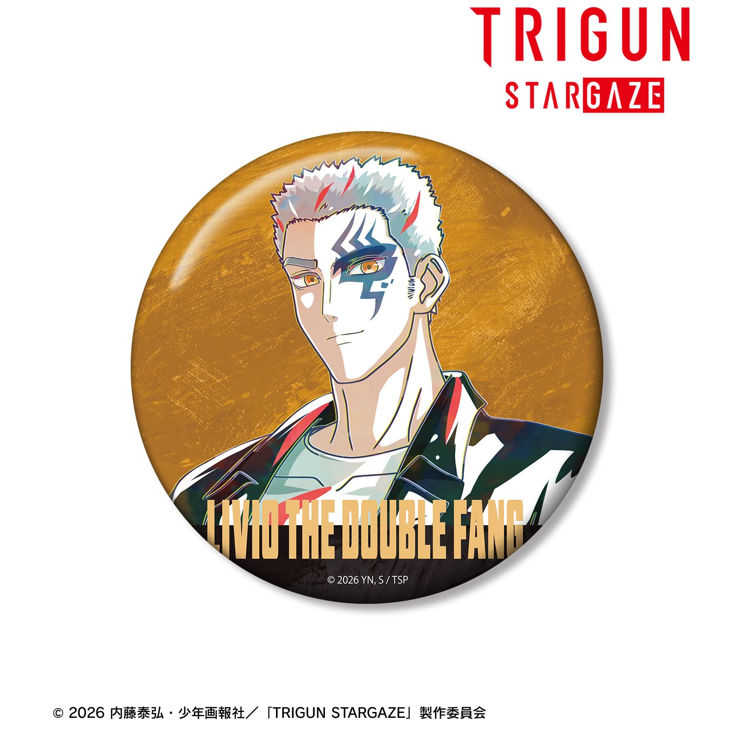 TVアニメ「TRIGUN STARGAZE」 リヴィオ・ザ・ダブルファング Ani-Art 第3弾 100mm缶バッジ 图片 2 | AniSmile