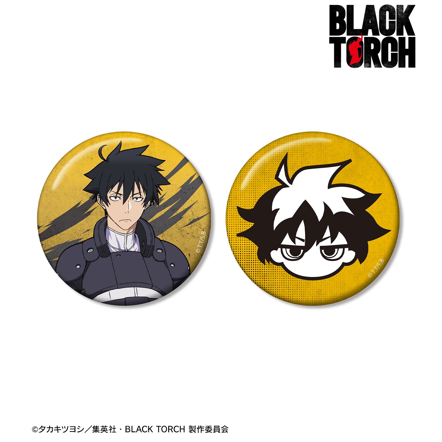 TVアニメ『BLACK TORCH』 我妻弐郎 75mm缶バッジ2個セット 图片 2 | AniSmile