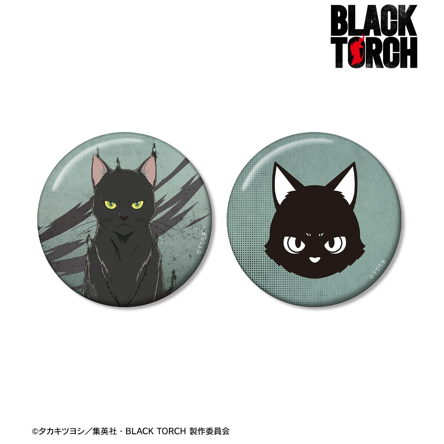 TVアニメ『BLACK TORCH』 羅睺 75mm缶バッジ2個セット 图片 2 | AniSmile