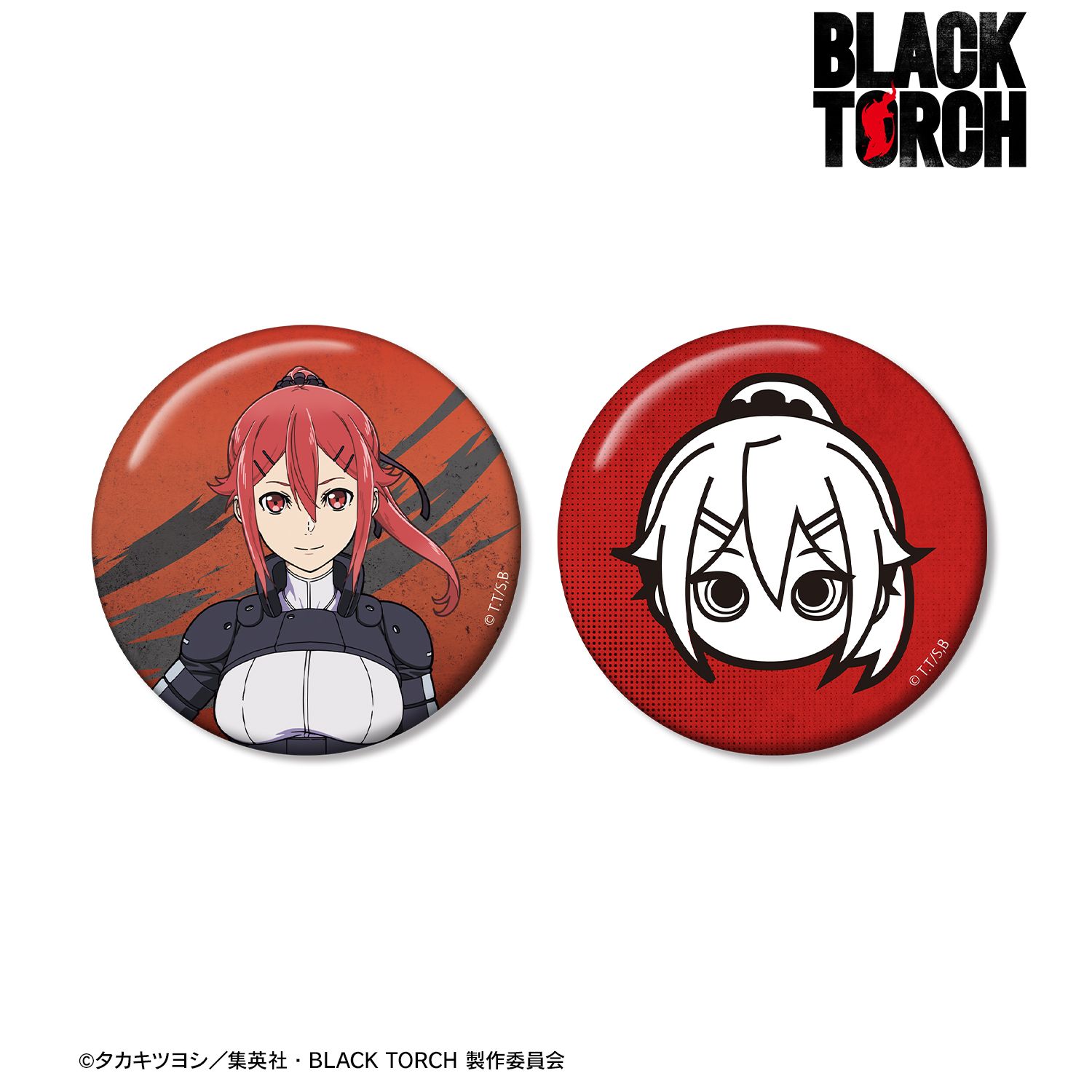 TVアニメ『BLACK TORCH』 鬼子母神一華 75mm缶バッジ2個セット 图片 2 | AniSmile