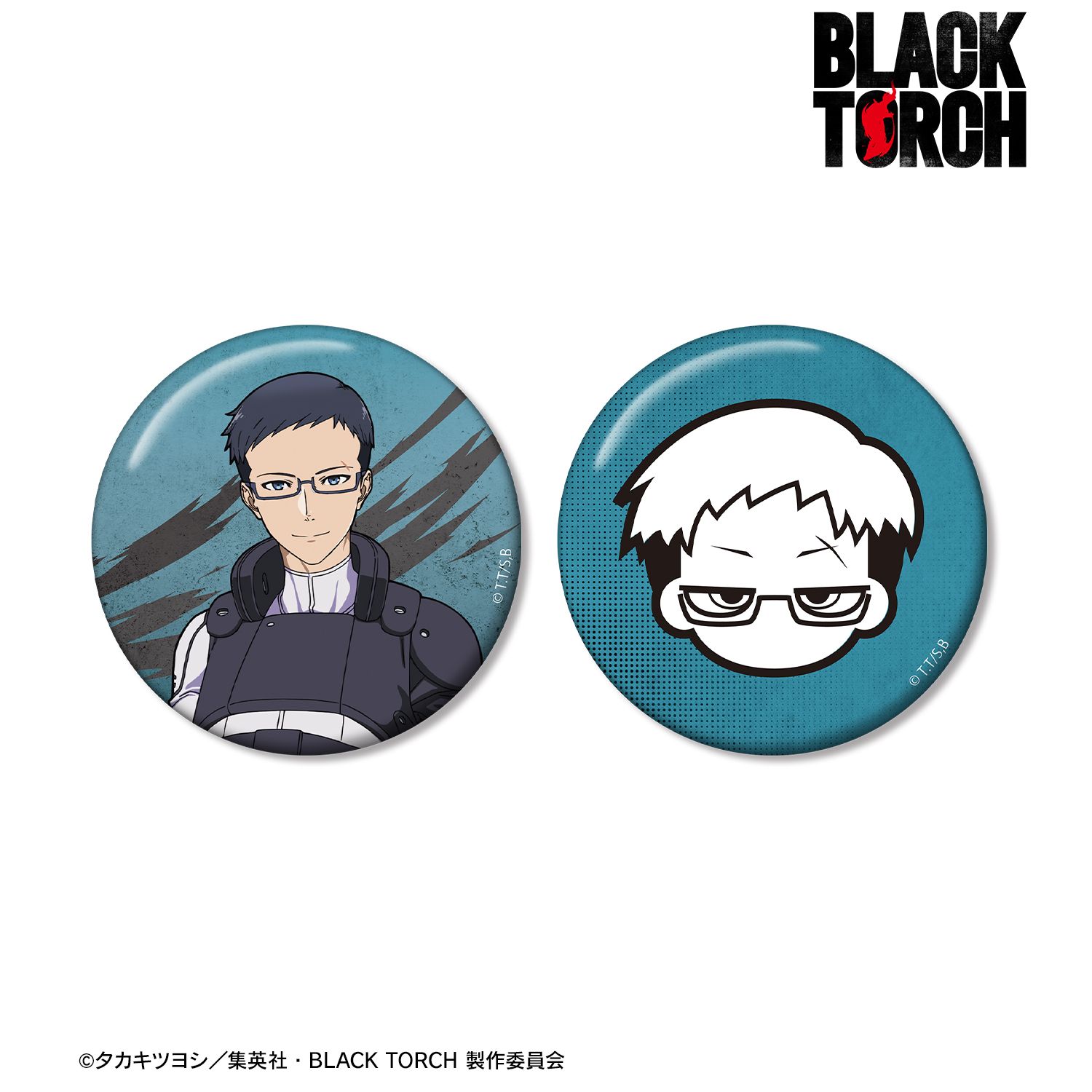 TVアニメ『BLACK TORCH』 桐原零司 75mm缶バッジ2個セット 图片 2 | AniSmile