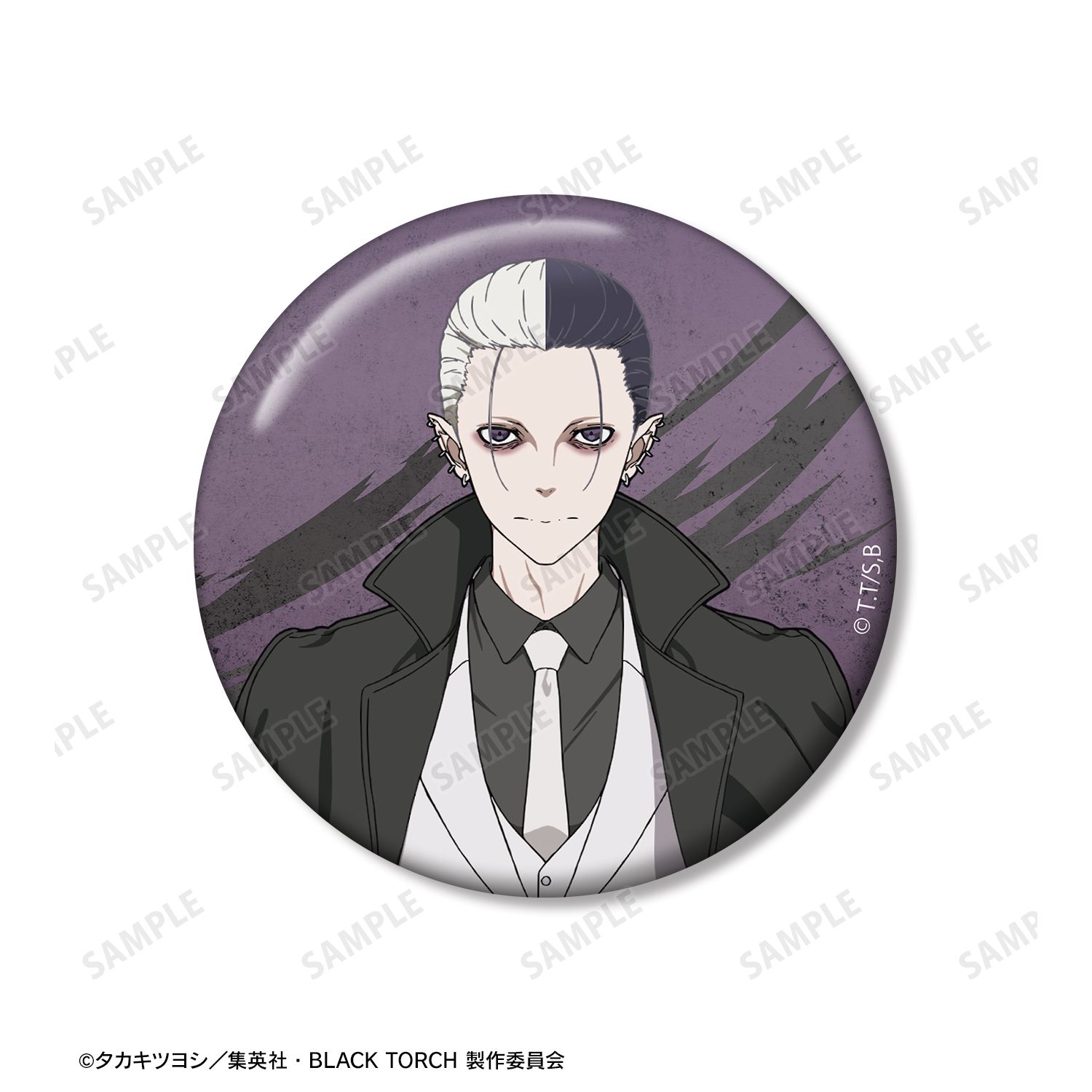 TVアニメ『BLACK TORCH』 天鬼 75mm缶バッジ2個セット 图片 3 | AniSmile