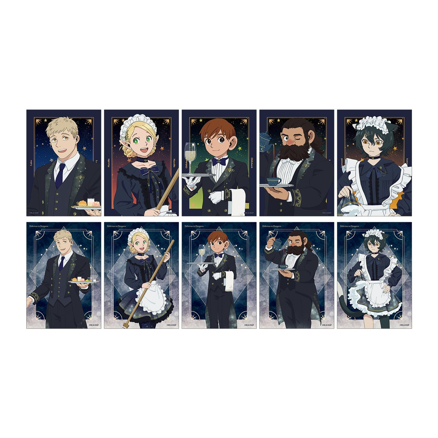TVアニメ「ダンジョン飯」 描き下ろし 星空メイド・執事ver. トレーディングブロマイド(単位/単品) - official product image | AniSmile