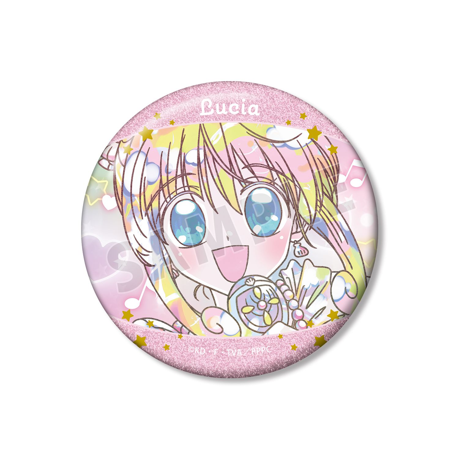 アニメ「ぴちぴちピッチ」 るちあ Ani-Art KAWAII label 75mmグリッター缶バッジ - AniSmile