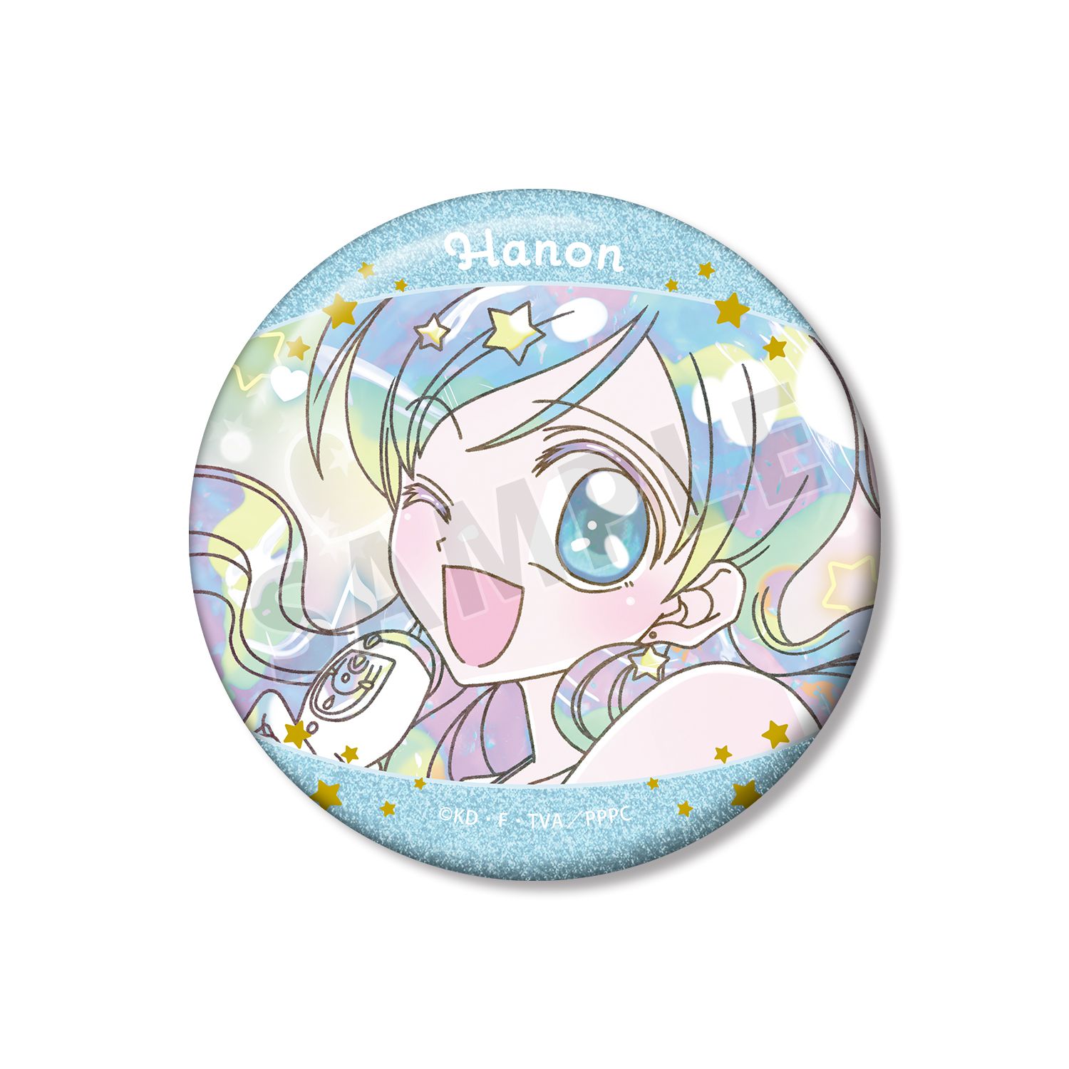 アニメ「ぴちぴちピッチ」 波音 Ani-Art KAWAII label 75mmグリッター缶バッジ - AniSmile