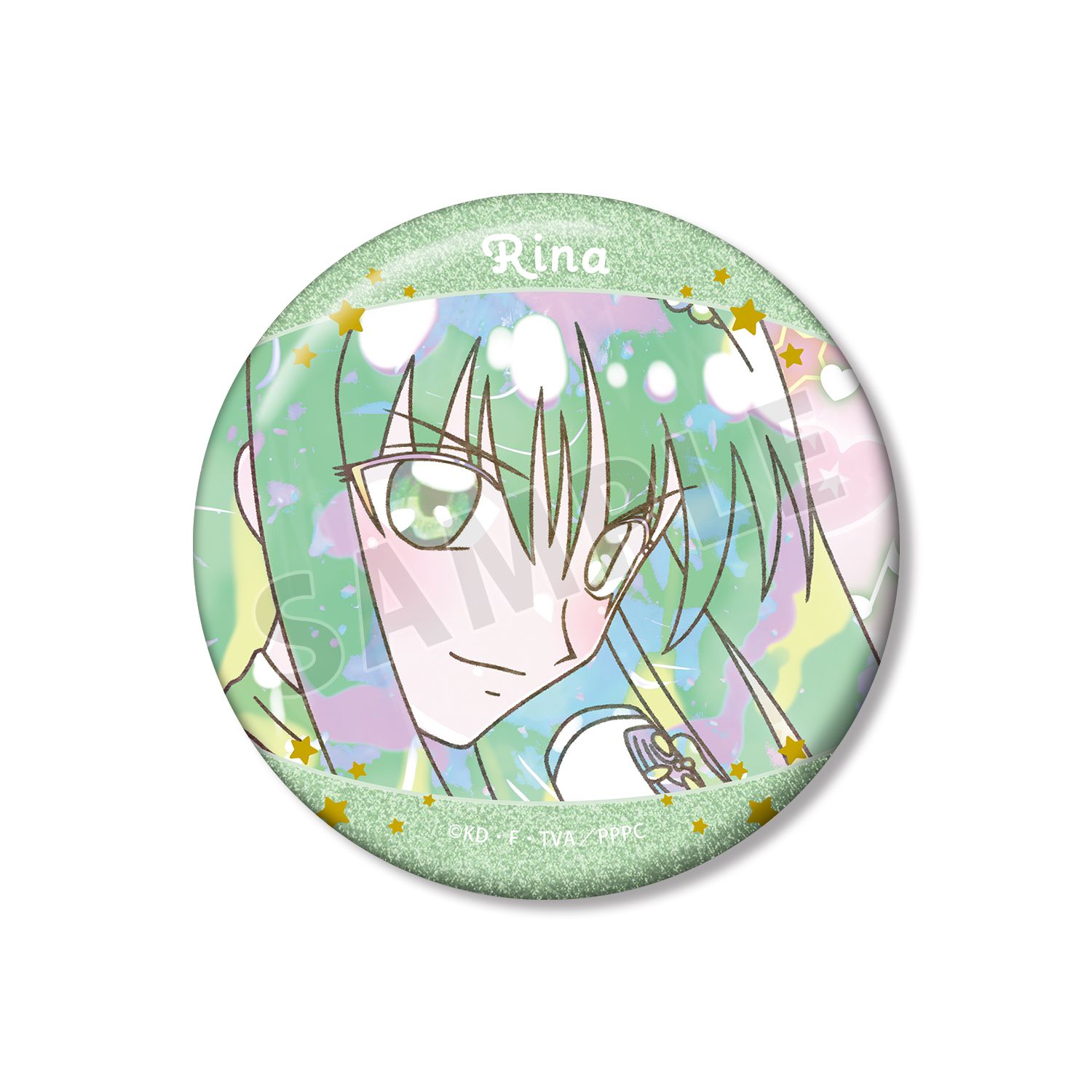 アニメ「ぴちぴちピッチ」 リナ Ani-Art KAWAII label 75mmグリッター缶バッジ - AniSmile