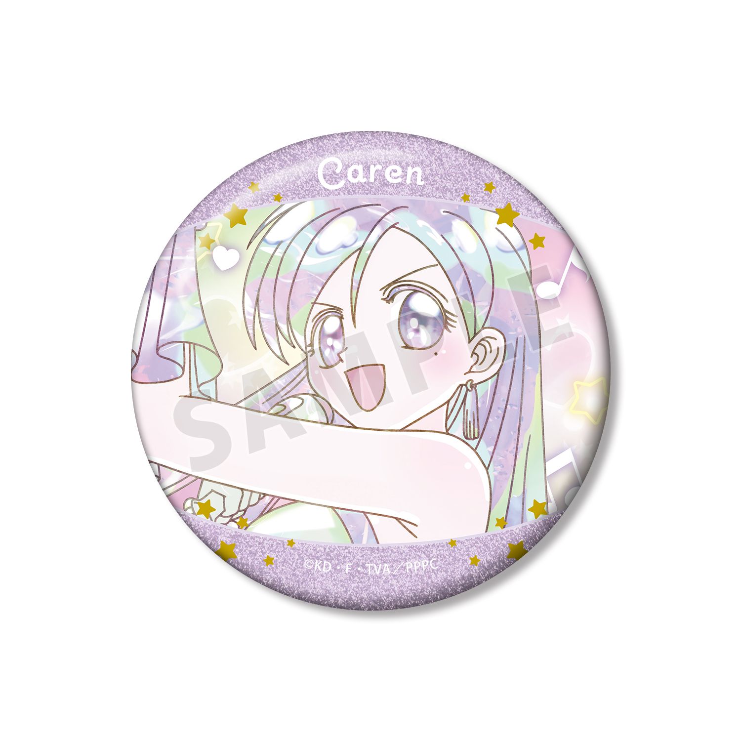アニメ「ぴちぴちピッチ」 かれん Ani-Art KAWAII label 75mmグリッター缶バッジ - AniSmile