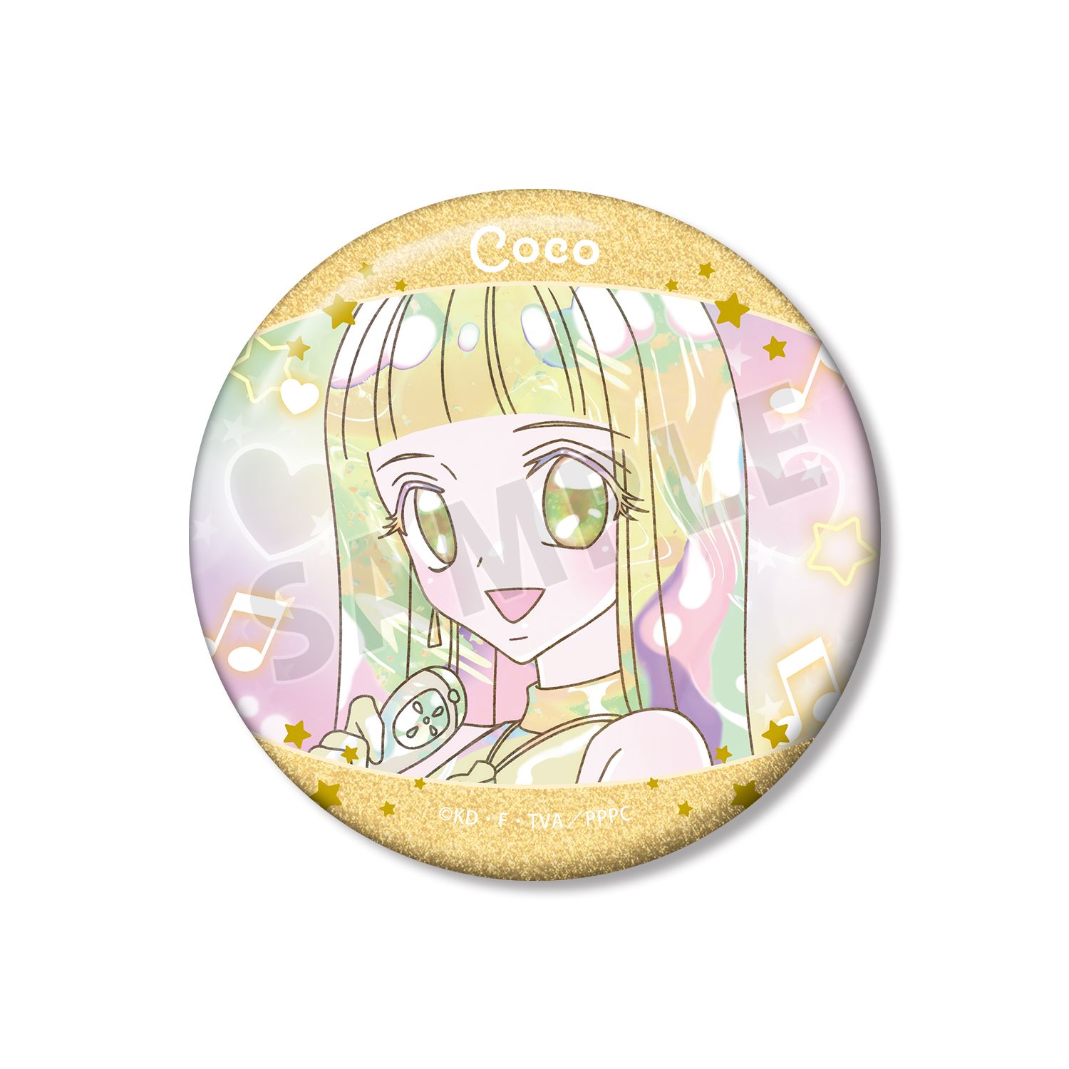 アニメ「ぴちぴちピッチ」 ココ Ani-Art KAWAII label 75mmグリッター缶バッジ - AniSmile