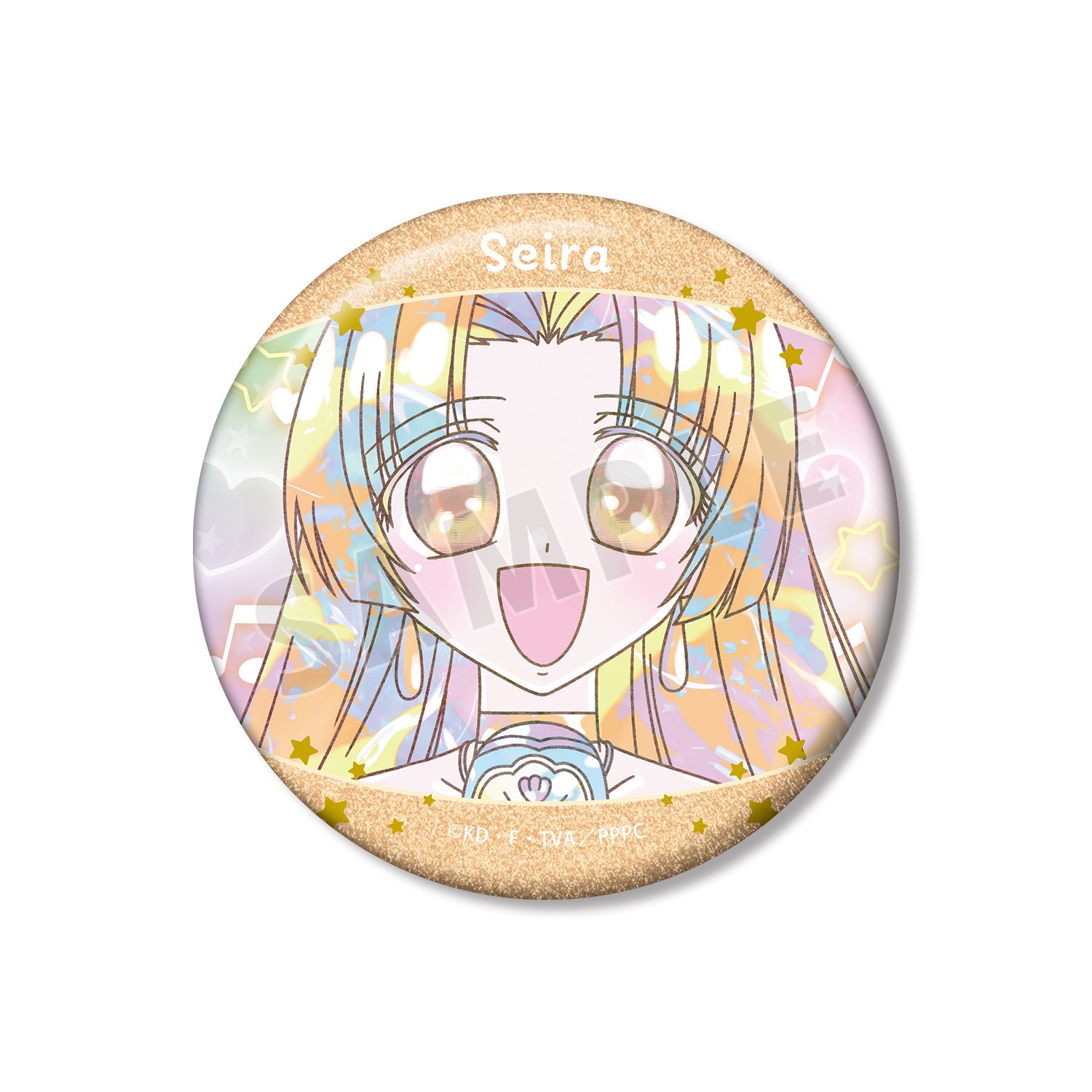 アニメ「ぴちぴちピッチ」 星羅 Ani-Art KAWAII label 75mmグリッター缶バッジ - AniSmile
