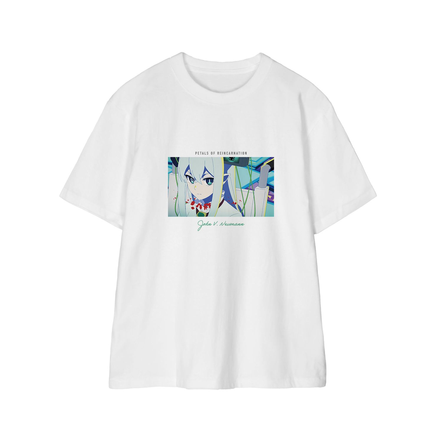 TVアニメ『リィンカーネーションの花弁』 ジョン・V・ノイマン 場面写Teeユニセックス(サイズ/XXL) - AniSmile