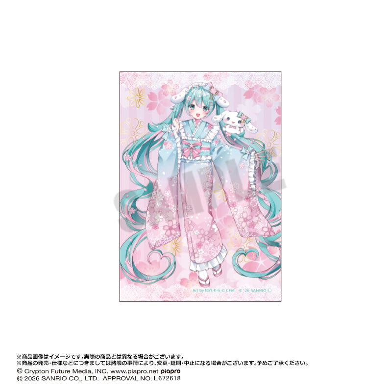 初音ミク×シナモロール 夢桜ver. ブロマイド セット Image 2 | AniSmile