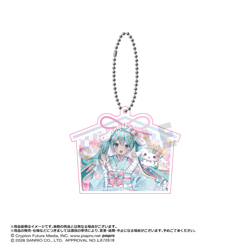 初音ミク×シナモロール 夢桜ver. アクリルキーホルダー - AniSmile