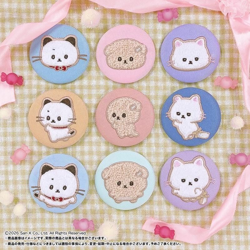 いしよわちゃん ふわふわ刺繍バッジ Image 3 | AniSmile