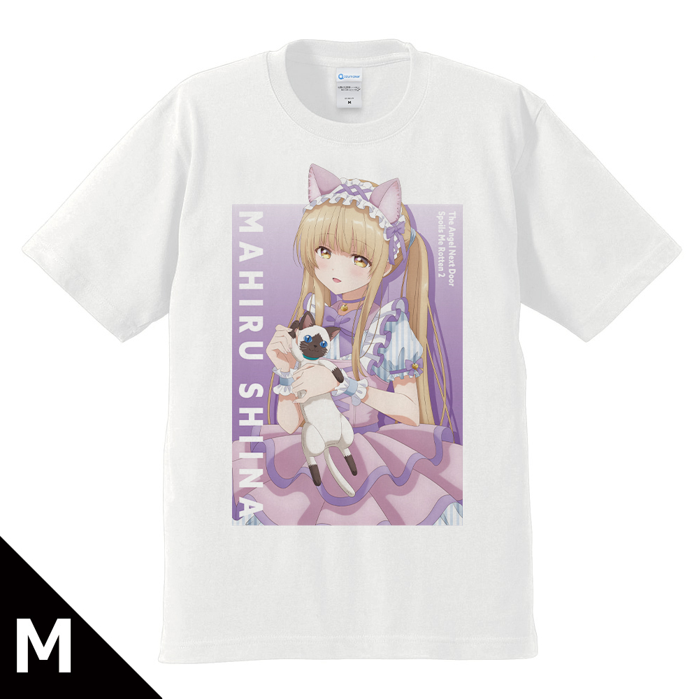 お隣の天使様にいつの間にか駄目人間にされていた件2 Tシャツ 椎名真昼 猫耳ロリィタファッションver. サイズ - AniSmile