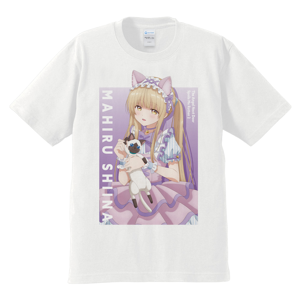 お隣の天使様にいつの間にか駄目人間にされていた件2 Tシャツ 椎名真昼 猫耳ロリィタファッションver. Mサイズ 图片 2 | AniSmile