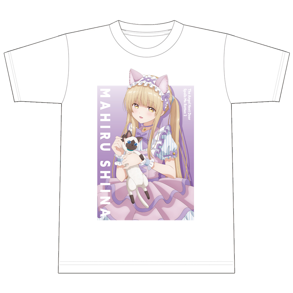 お隣の天使様にいつの間にか駄目人間にされていた件2 Tシャツ 椎名真昼 猫耳ロリィタファッションver. Mサイズ 图片 4 | AniSmile