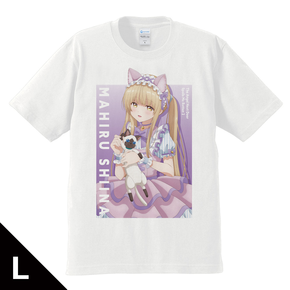 お隣の天使様にいつの間にか駄目人間にされていた件2 Tシャツ 椎名真昼 猫耳ロリィタファッションver. Lサイズ - official product image | AniSmile