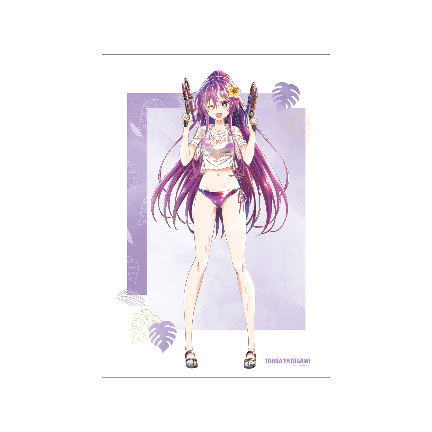 描き下ろし 夜刀神十香 デート・ア・バカンスver. Ani-Art aqua label A3マットポスター - AniSmile