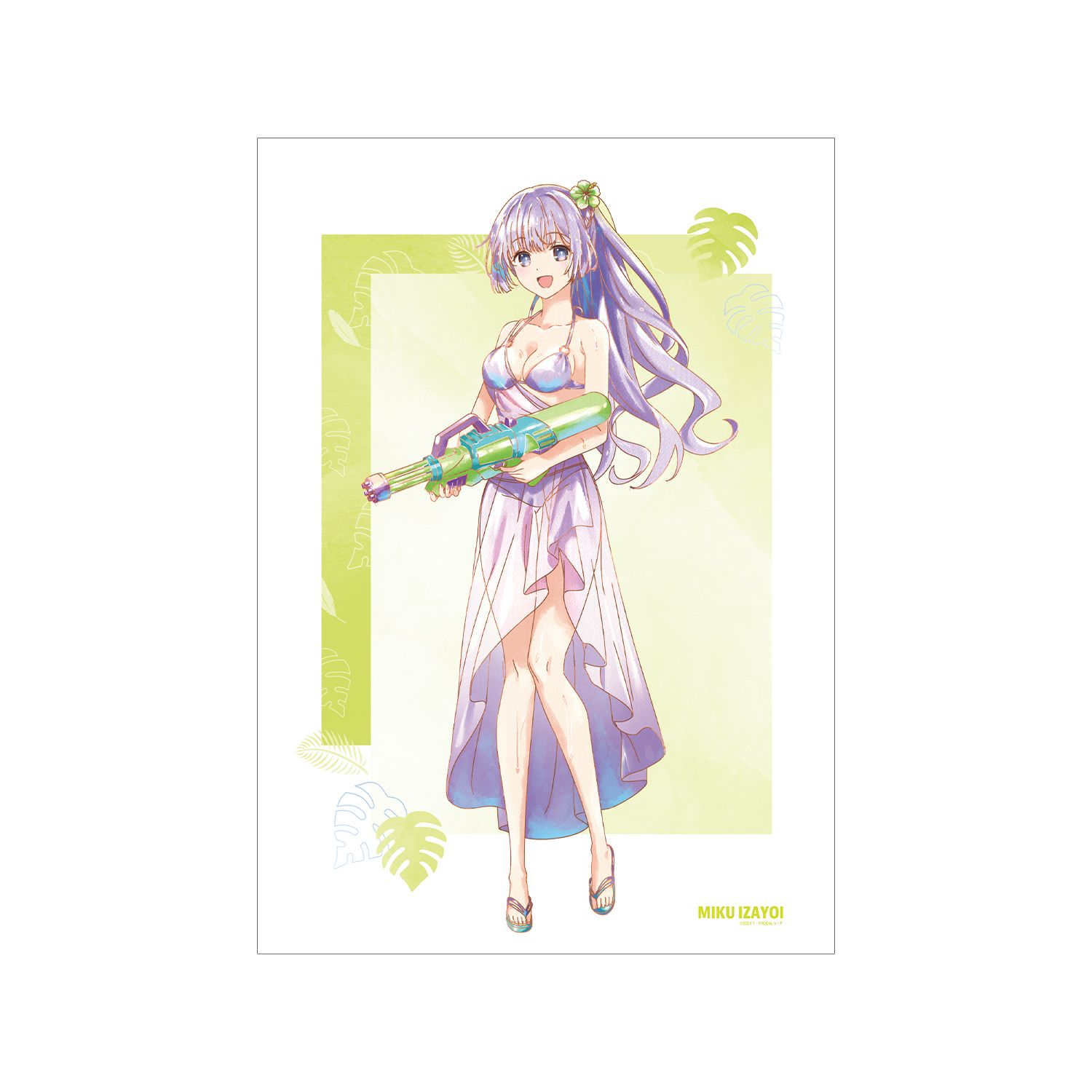 描き下ろし 誘宵美九 デート・ア・バカンスver. Ani-Art aqua label A3マットポスター - AniSmile