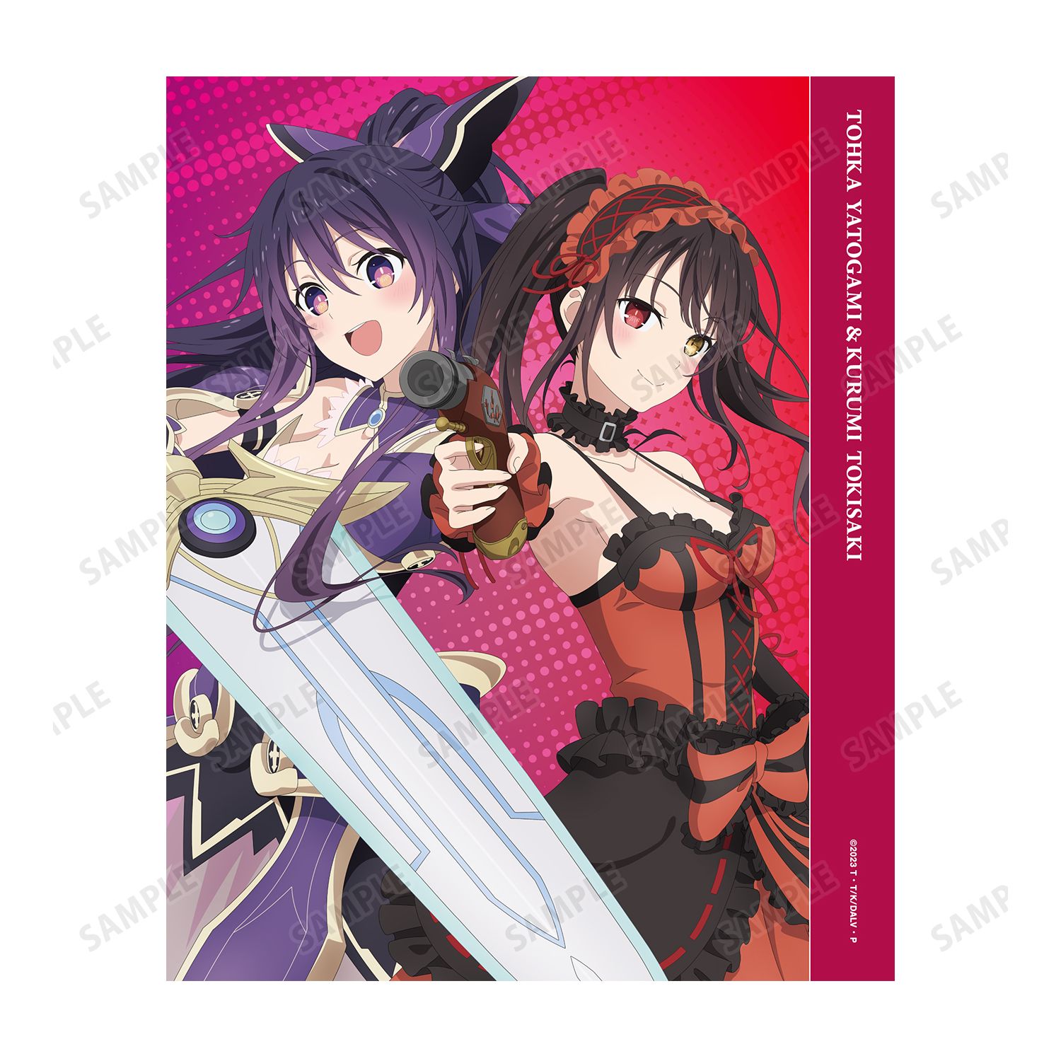 アニメ「デート・ア・ライブV」 夜刀神十香&時崎狂三 カレンダーイラストキャンバスボード Image 6 | AniSmile